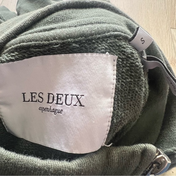 Les Deux Street Court Organic Cotton Blend Zip Up Half Sweater - Picture 3 of 6